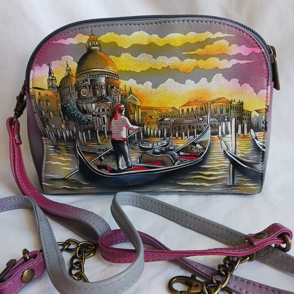 Anuschka Leather Crossbody Bag Venice